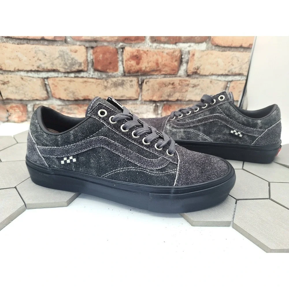 Vans x Quasi Skate Old Skool 2022 Asphalt Grey Washed Denim Look Black Men Sz 7 - Picture 3 of 12